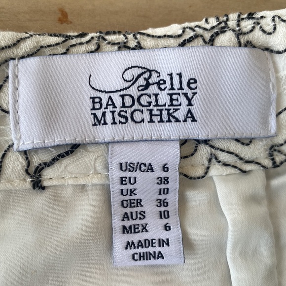 Vintage Belle by BADGLEY MISCHKA Floral Lace Overlay Fishtail Maxi Skirt Size 6 - Picture 6 of 12